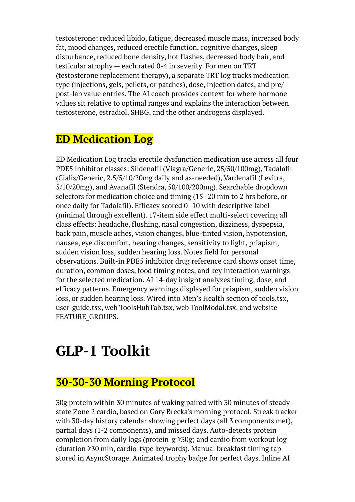 All Features Guide โ Fitness & Body