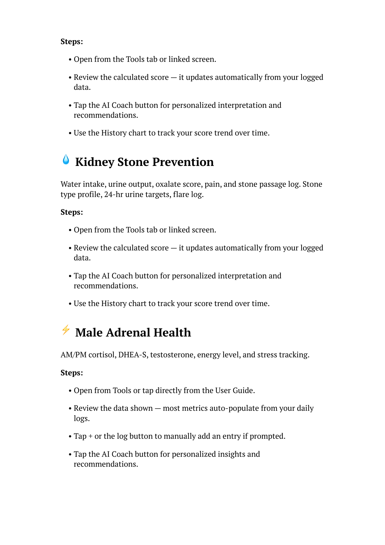All Screens User Help Guide โ Fitness & Body